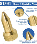 Close-up of 2 Pack Brass Lawn Sprayer Adjustable Nozzle Kit 181331 showing durable brass construction and smooth flow control