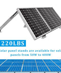 Adjustable Tilt Solar Panel Mount Brackets Aluminum Alloy For Flat Roofs RV Boats And Off Grid Installations Up To 400W Panels 15 To 30 Degree Tilt Mounting Support Silver Mount Only with 220lbs support weight