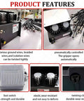Heavy Duty Automatic Wire Twisting Machine Electric Brush Type For Untwisting Shielded Cables Efficient Cable Splitting Tool With Adjustable Length From 5 To 60Mm, showcasing gripper and wire features.