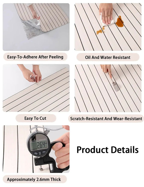 High Grade Peel And Stick Wallpaper For Ceilings Featuring A Dope Wood Panel Finish Self Adhesive PVC Decorative Roll Waterproof Quick Install Home Accent Covering, showing easy peeling and application process.