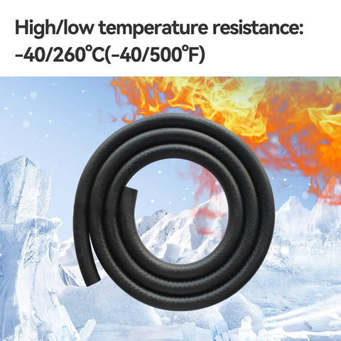 Premium Black Silicone Vacuum Hose Kit With 6 High Density Tubing Sizes From 1/8 In To 3/8 In For Auto Engine Cooling And Intake Systems Made To Survive Heat And Pressure While Delivering Flawless Seals Every Single Time. black silicone hose, high/low temp