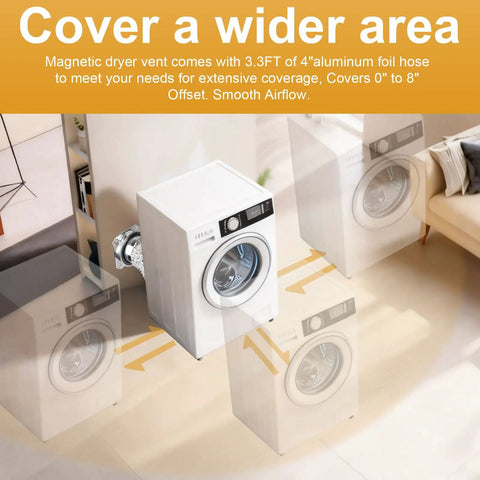 Dryer Vent Connector Kit DV180 With Airtight Quick Connect System 4 Inch Aluminum Duct Hose And Clamps installation view