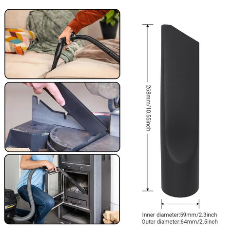 Crevice tool from Two And A Half Inch Dusting Brush Tool Attachment Set For Shop Vacuums Fits Two And A Half Inch Accessories