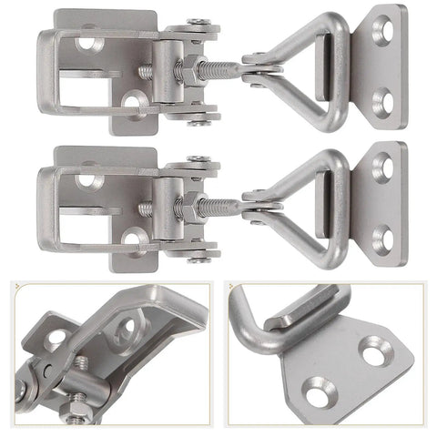 Two Pack Tough As Nails Heavy Duty Stainless Steel Toggle Clamp Latch With Lock Hole Design