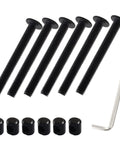 12 Pcs M6 x 55mm Hex Socket Head Screws and Barrel Nuts Hardware Kit for Bunk Beds and Furniture Replacement Bolts with wrench