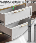 12 Pack Magnetic Push Latch for Cabinets and Drawers, Hidden Touch To Open Door Latch shown installed in white cabinet.
