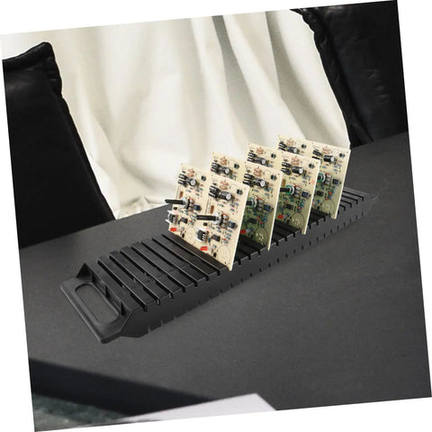 Antistatic PCB Holder Set Of 3 Pieces For Safe Electronic Assembly, ESD Safe Circuit Board Storage Rack With Easy Install Slot Design