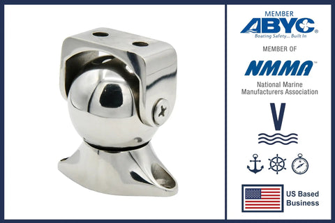 Magnetic Door Stop For Pontoon Boats, Marine Grade 316 Stainless Steel, Adjustable 1.8 To 4.5 Inches, front view