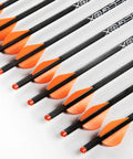 20 Inch Carbon Crossbow Bolts With Half Moon Nocks, Dead On Straight Within 0.003 Inches, Hunting And Practice Arrows, Pack Of 12