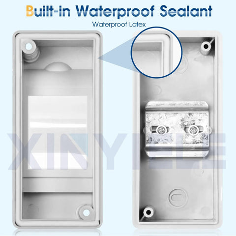 Waterproof Distribution Protection Box For Breaker Electrical Panel With Transparent Cover Built Tough As Nails ABS Plastic Enclosure IP65 Weatherproof Outdoor Wall Mount For Indoor Outdoor Circuit Breaker