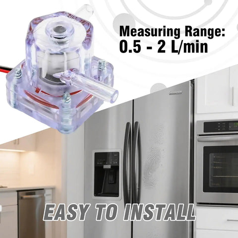 0420A Micro Flow Sensor Replacement For Sears Kenmore Elite Refrigerator Ice Maker Compact Flow Meter With Leakproof Design No Sweat Install Keeps Ice Maker Running Smoothly Replaces 0420A, 0.5-2 L/min