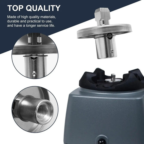 Blender Drive Coupling Replacement For CB15 And CB15T Blenders 502696 Drive Gear displayed with metal components and assembly details
