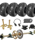 44 Inch Rear Axle Kit For Go Karts And DIY Builds, Tough As Nails, with 1120mm axle, 530 chain sprocket, 220mm brake disc
