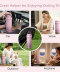 Portable 22oz Breastmilk Cooler Bag Keeps Your Stash Chill For Over 24 Hours On The Go Ideal For Summer Adventures And Baby Travel Essentials Leak Proof Insulated Design Preserves Nutrients Daily in car, outdoor, work, and airplane settings.