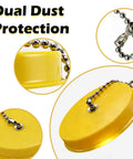 Eye Face Wash Dust Cover Cap For Bradley Yellow Plastic 2 Pack Durable Protective Shield With Chemical Resistant Build