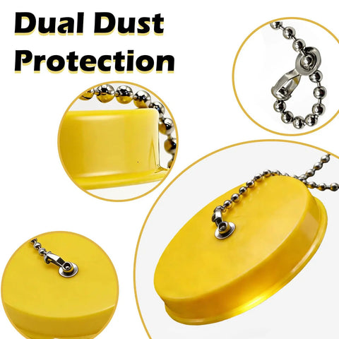 Eye Face Wash Dust Cover Cap For Bradley Yellow Plastic 2 Pack Durable Protective Shield With Chemical Resistant Build