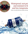 Heavy Duty 3/8 Liquid Line Filter Dryer Steel Sweat Flow Refrigerant Drier For Heat Pumps And Ac Systems R22 R134a Compatible seen in water, waterproof and rust-proof.