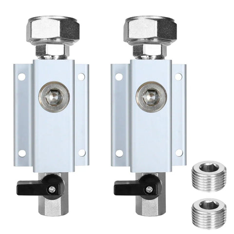 Three Quarter Inch Compressed Air Outlet Kit With Air Manifold And One Half Inch NPT Straight Fitting For Shop Air Line Systems, Aluminum Alloy