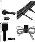 Must Have Cable Management Kit With Sleeves And Clips Includes Four Sleeves Thirty Seven Clips Seven Soft Holders Ten Adhesive Mounts