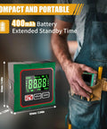 Digital Angle Finder With Laser And Magnetic 4-Side Inclinometer, Pro Grade Precision, ±0.1° Accuracy, 0.05° Resolution, Backlit Display, Measures Degrees And Percent, Fast One-Hand Operation, Built For Builders And DIY Pros. Compact 62mm cube in tool belt with 400mAh battery