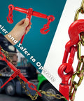 Ratchet Chain Binder One Quarter To Five Sixteenths Inch 2600 Lbs Working Load Limit Heavy Duty Tie Down For Flatbed Hauling