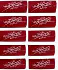 Heavy Duty Red Heat Shrink Tubing 1/2 Inch Polyolefin Wire Sleeve Wraps Snugly Around 4 And 8 Gauge Cables For Car Audio Battery Power Wiring 10 Pack displayed in a grid format.
