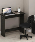 Compact Study Desk With 31.3 Inch Wide Tabletop For Homework, Work, And Light Gaming, Espresso Finish Computer Desk with chair