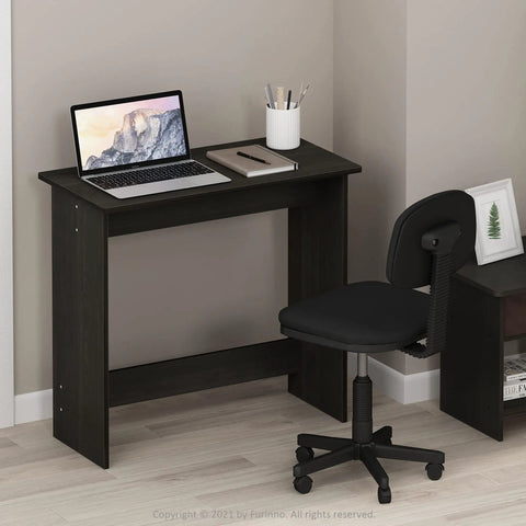 Compact Study Desk With 31.3 Inch Wide Tabletop For Homework, Work, And Light Gaming, Espresso Finish Computer Desk with chair