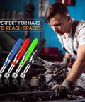 Mechanic uses 4 Piece Telescoping Magnet Pickup Tool Set With Extendable Magnetic Sticks Grabber Four Color Assortment Black Blue Orange Green A Practical Gift For Men Dad Husband Handyman Mechanic 5 Lb.