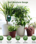 Plant Moisture Meter 2 Pack No Batteries Required For Indoor Outdoor Use, Soil Moisture Reader inserted in potted plants