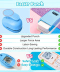 Comparison of one inch circle punch for paper crafts and scrapbooking upgraded easy punch with larger handle and visible blade
