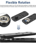 570 Lb Hidden Door Pivot Hinge Kit For Heavy Doors Beefy Stainless Steel Hardware set showing flexible rotation feature