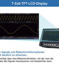 Dual Channel Digital Oscilloscope With 7 Inch TFT Screen 100MHz Bandwidth And 1GSps Sampling Rate Portable Pro Kit SDS210 display view