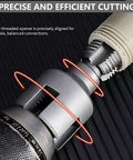 Integrated Internal And External Pipe Threading Tool For One Half Inch And Three Quarter Inch PVC Pipes fitting demonstration