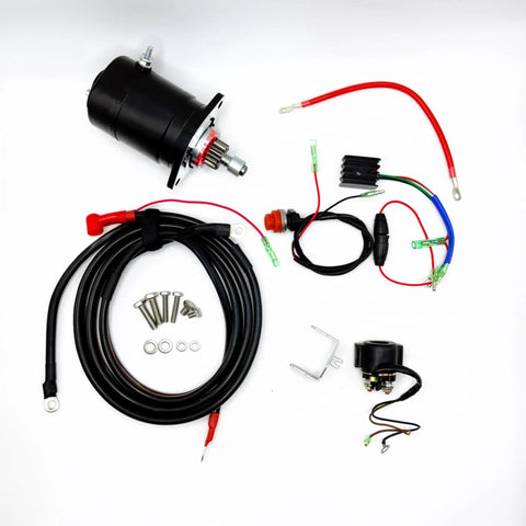 Electric Start Kit For 2 Stroke 25HP And 30HP Outboards Plug And Play Starter Motor Relay Charge Coil Switch Gear