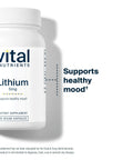 Lithium Orotate 5mg Vegan Brain Boost for Memory and Mood, Behavioral Health and Calm Vibes, Stress Balance, 90 Capsules