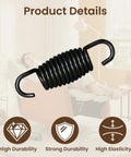 Heavy Duty Recliner Springs 12 Turn Extension Springs 1.9 Inch Furniture Hardware showing a black steel coil spring with hooks.