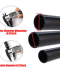Close-up view of Half Inch End Plugs For Drip Irrigation Tubing Barbed Connectors For Half Inch ID And 16mm Tubing 10 Pack Easy Install Compatible With Raindrip 052010P Drip Tubing Durable Plastic Fittings showing measurements for outer and inner diameter.
