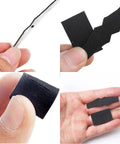 Arrow Rest Sticker for Archery Anti Slip Felt Tape for Compound Bow Drop Away Rests Includes Four Sets of Anti Slip Rests with Easy Peel and Stick Non Slip Adhesive Tape Durable Archery Accessory, black felt patches in hand