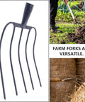 Heavy Duty Outdoor Farming Fork For Gardening And Lawn Cleanup With Iron Pitchfork And Grass Fork Lightweight Yet Tough Multi Tool
