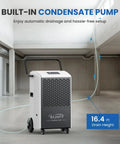 Commercial Dehumidifier With Pump For Large Basements, Commercial Spaces, And Industrial Areas, 260 Pint Capacity in warehouse