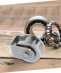 Heavy Duty Stainless Steel Pulley Wheel Set For Sliding Door Tracks, High Load Capacity, Smooth Operation For Lifting, Industrial Use