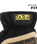 Close-up of Fastfit Leather Work Gloves That Keep Your Hands Safe And Grippy For Tough Jobs, showing secure wrist fit detail.