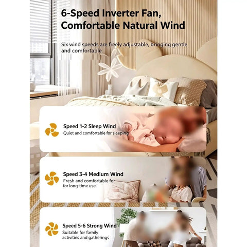 YPDJVLTI Ceiling Fans Lights 32Inch Kid Ceiling Lamp showing adjustable speeds for comfort in a modern bedroom setting.