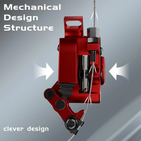 XT7 Hydraulic Disc Brake Calipers For MTB And Electric Bikes Front And Rear Line Pulling Cable Actuated Two Pistons CNC Design Red
