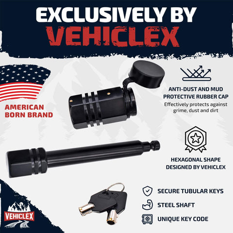 Beefed Up Trailer Hitch Pin Lock For Two Inch Receivers With Five Eighth Inch Locking Pin And Tubular Key Fits Class III And IV Hitches