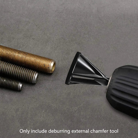 Pro Grade External Chamfer Deburring Tool Set HSS Steel Hex Shank Drill Bit Burr Remover For Bolt Fittings Fits 6mm To 28mm Tubes And Metal Heavy Duty Burr Cutter 2 Pack Black