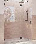 Frameless Shower Door Hinge With Enduroshield Glass Coating, Polished Brass Finish, Heavy Duty Pivot Hardware For 78 Inch By 60.5 Inch Shower Enclosures, No Fuss Install, Durable Glass Door Hardware, Sleek Modern Look on glass shower door