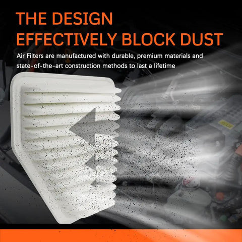 Engine Air Filter Fits Toyota Camry V6 2007 2011 showing dust-blocking design with improved airflow