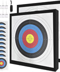 High Density EVA 20 Inch Archery Target Set with 10 Target Papers, 8 Target Pins, Arrow Puller, and Durable Foam for Backyard Use